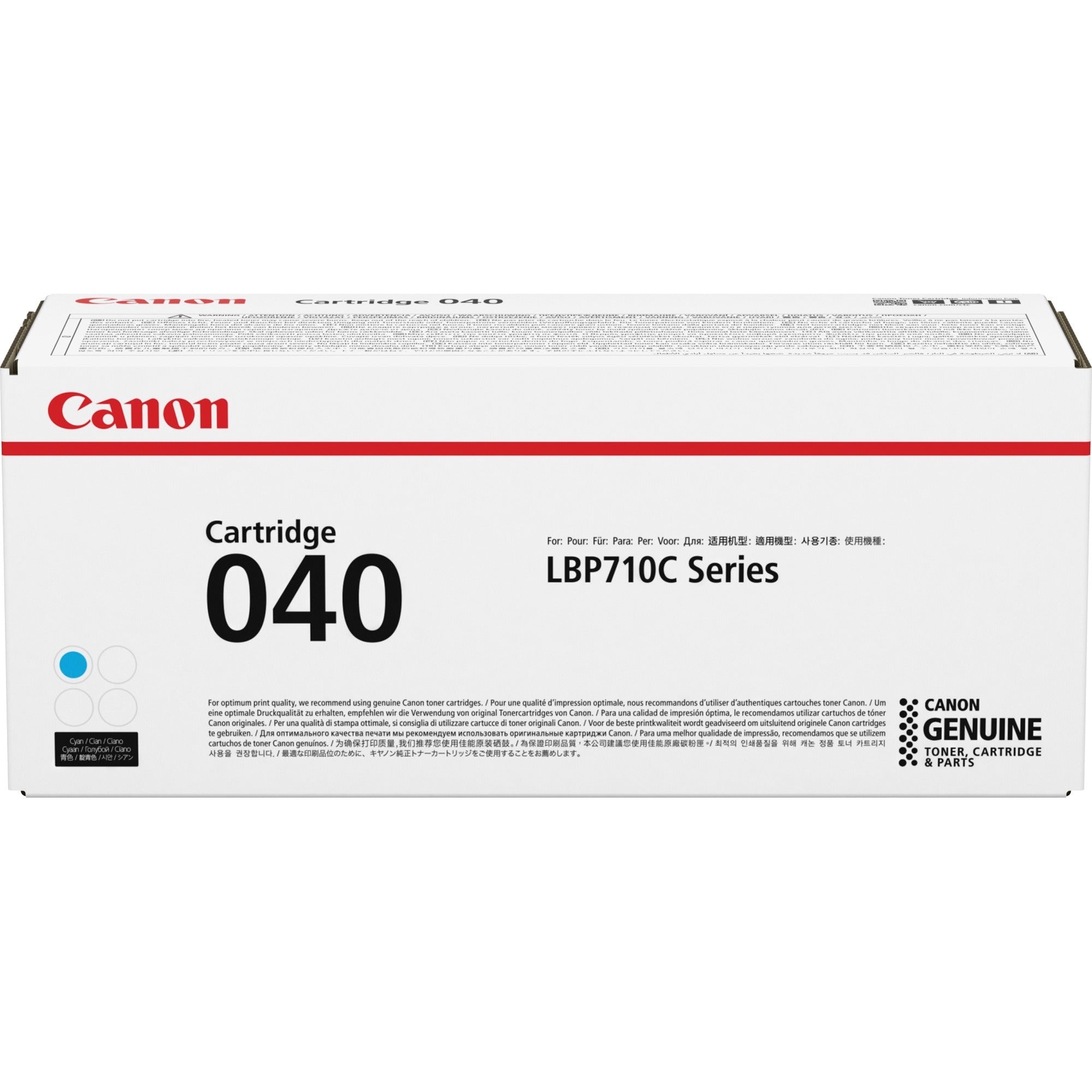Canon Original Laser Toner Cartridge, Cyan, 5400 Page Yield, 1 Each