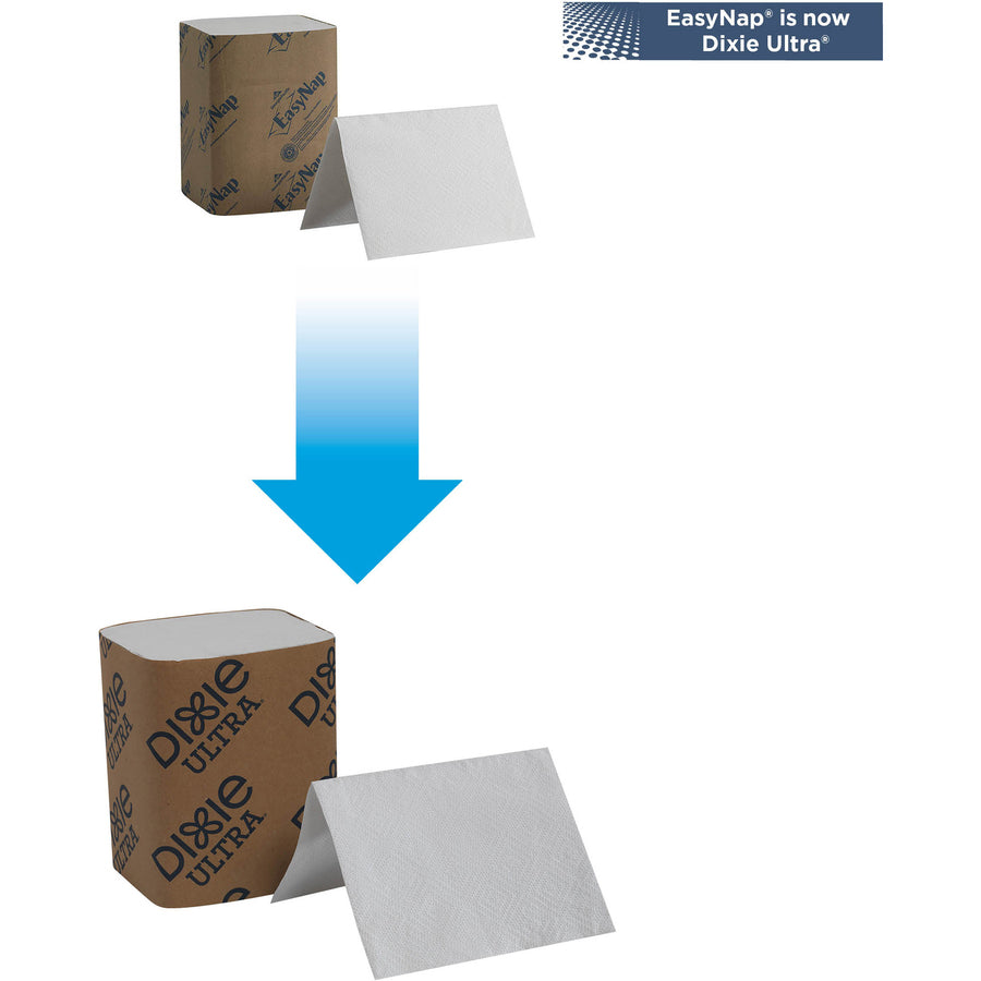 Dixie Ultra Interfold Napkin Dispenser Refill, 2 Ply, White, 250 Napkins per Pack, 24 Packs per Carton
