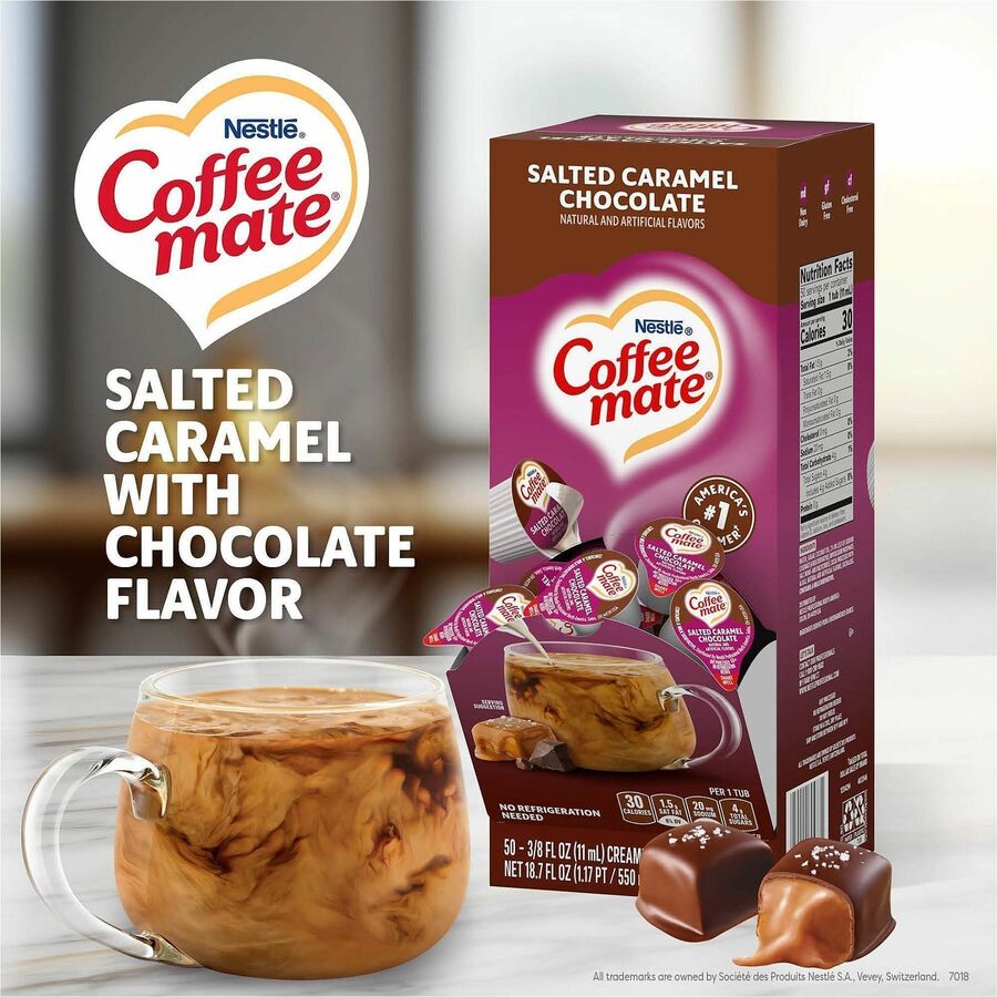 Salted Caramel Chocolate Flavor - 0.38 fl oz (11 mL) - 50 Serving - 50 / Box
