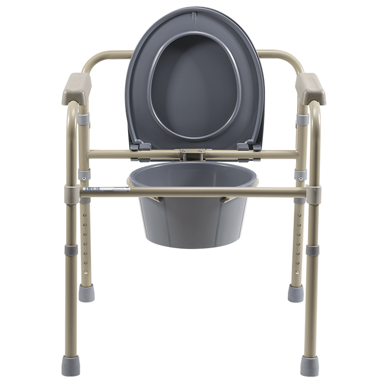 Folding Bedside Commode - Bulk Packed, 4 Quantity per Box