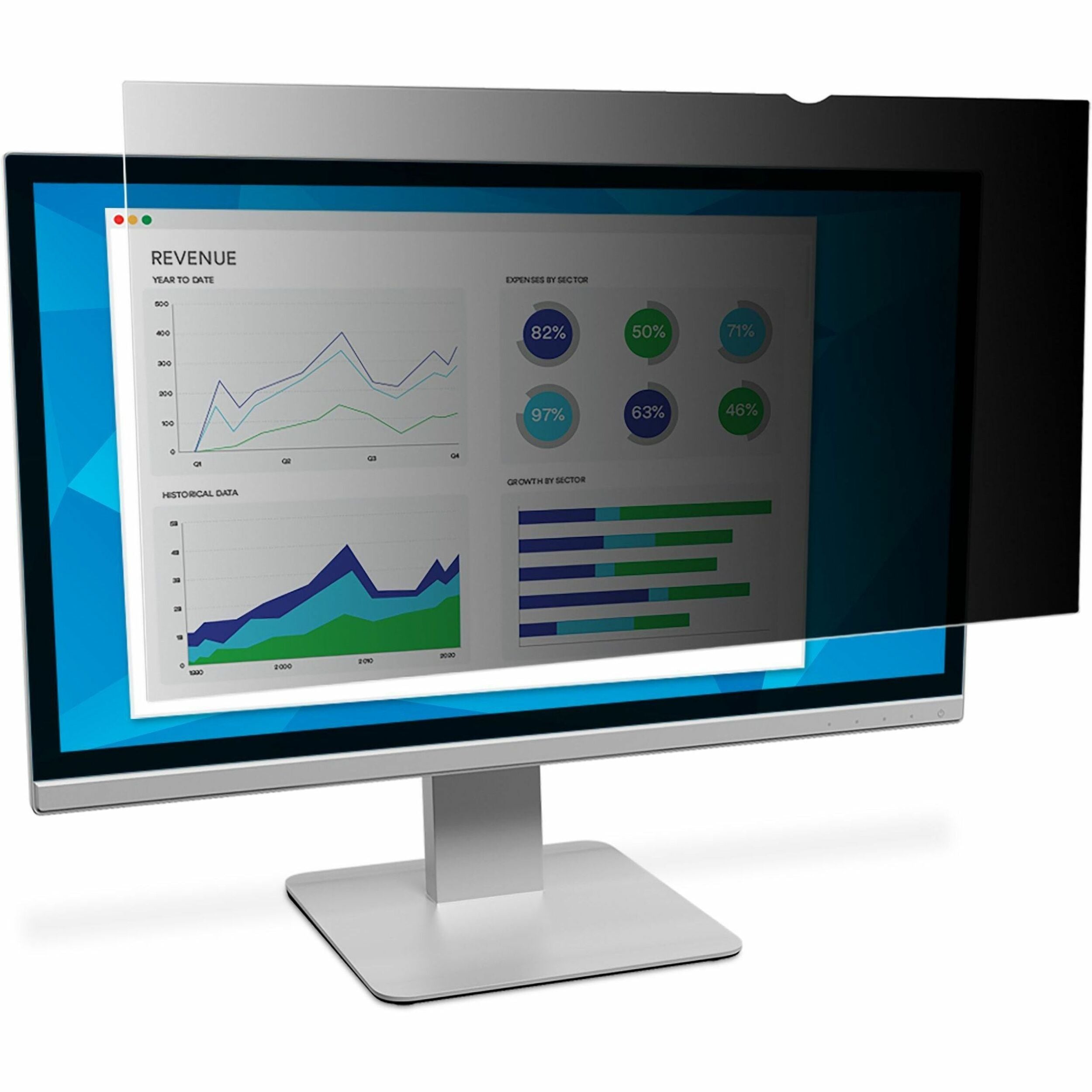 For 34" Widescreen LCD Monitor - 21:9 - Scratch Resistant, Fingerprint Resistant, Dust Resistant - Anti-glare - 1 Each