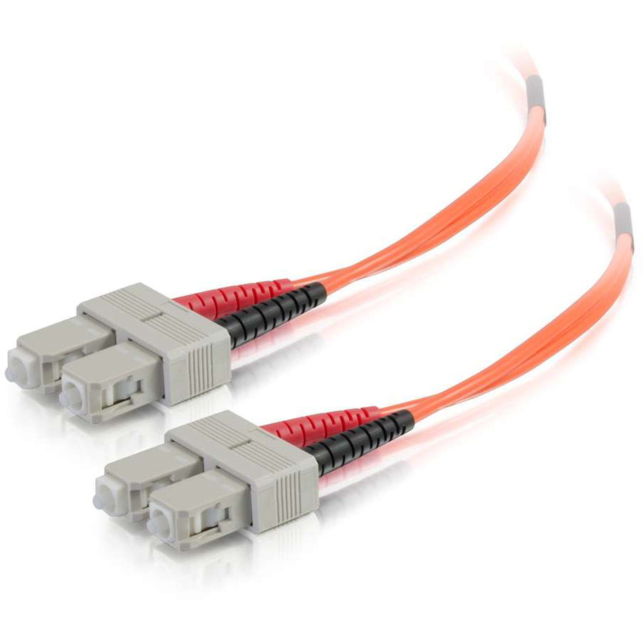 C2G Duplex Fiber Patch Cable - 6.56 ft Fiber Optic Network Cable - First End: 2 x SC Network - Male - Second End: 2 x SC Network - Male - Patch Cable - Orange - 1 Each