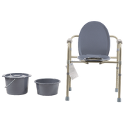 Elongated Folding Bedside Commode, Multi, 1 Quantity per Box, 4 Boxes per Case