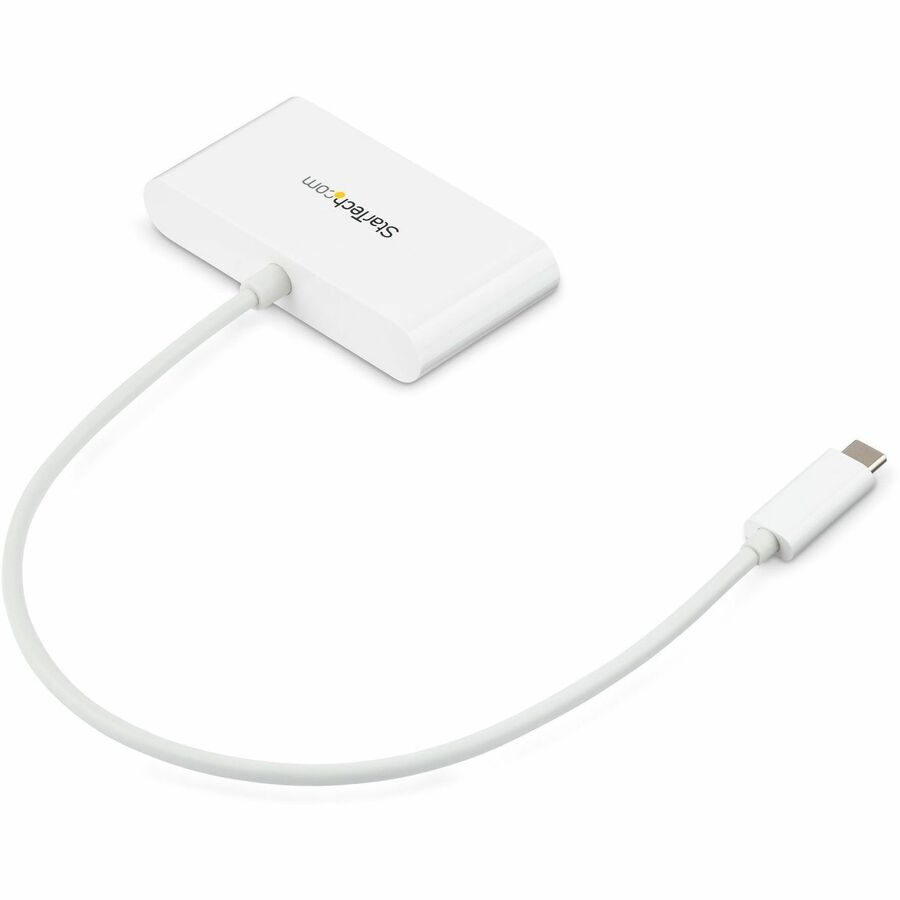 StarTech.com 3-Port USB-C Hub with Gigabit Ethernet - USB-C to 3x USB-A - USB 3.0 Hub - White