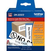 2" Width - Permanent Adhesive - White - Paper - 1 Roll