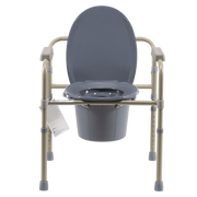 Elongated Folding Bedside Commode, Single, 1 Quantity per Box
