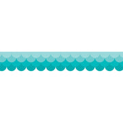 Painted Palette Ombre Turquoise Scallops EZ Border, 48 Feet