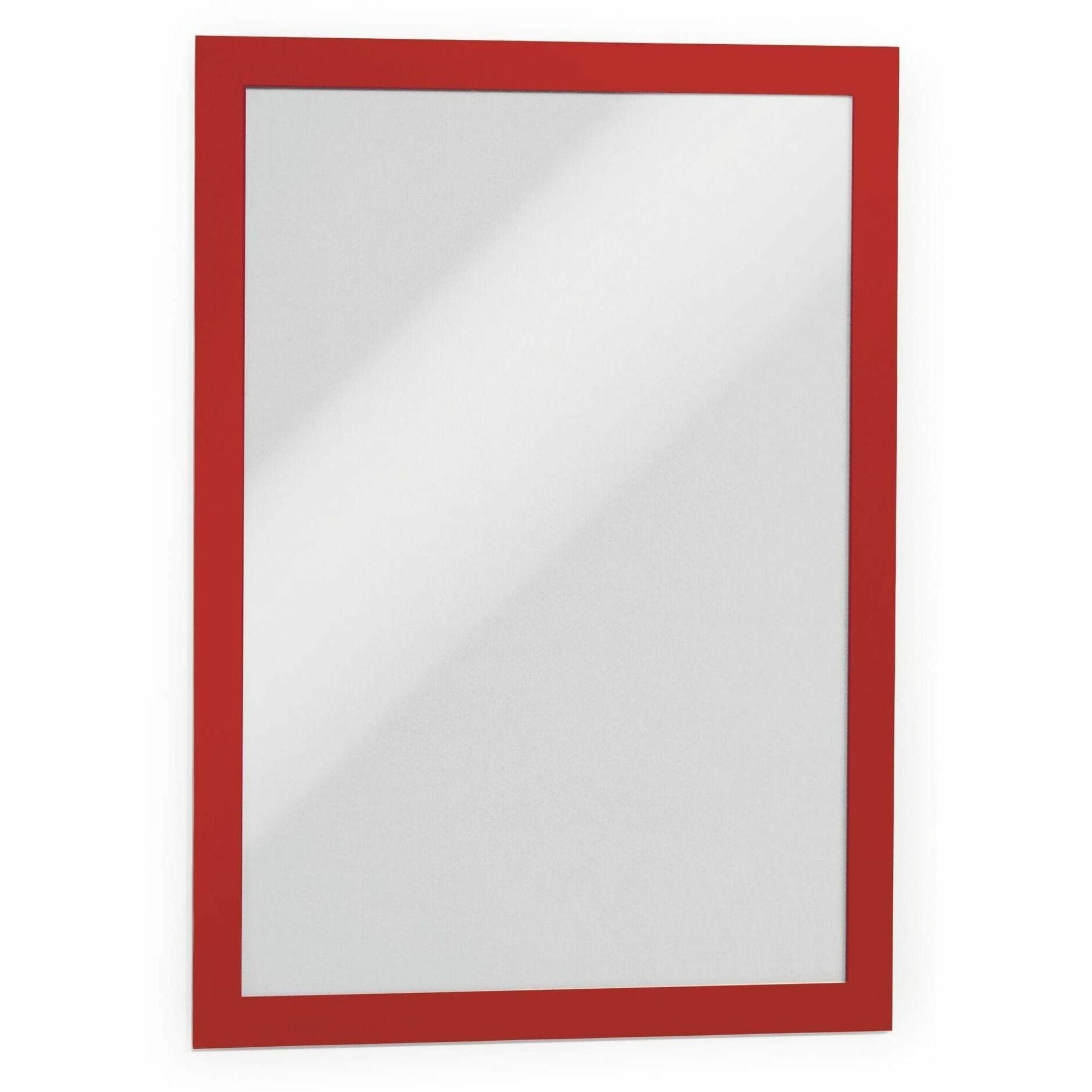 DURABLE Duraframe Magnetic Self-adhesive Frame, 8.5" x 11", Rectangle, Dual-sided, Magnetic, Self-adhesive, Red, 1 Each