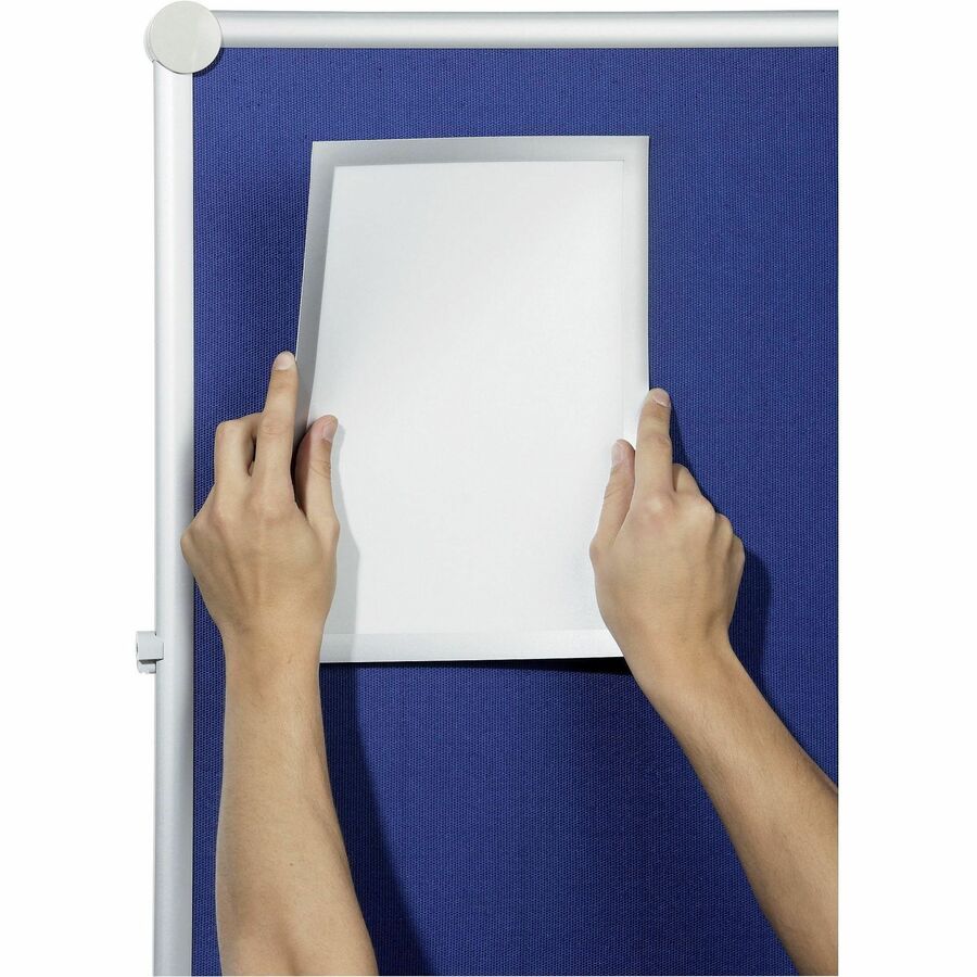 11" x 17" Frame Size - Rectangle - Horizontal, Vertical - Dual-sided, Magnetic, Self-adhesive - Silver - 2 / Pack