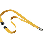 DURABLE Premium Textile Lanyard, Ochre, 10/Box