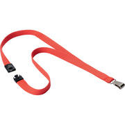DURABLE Premium Textile Lanyard, Coral, 10/Box