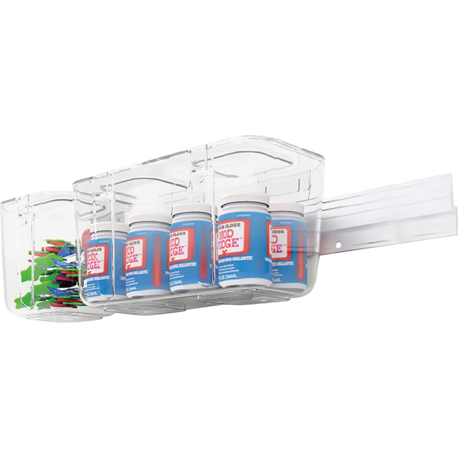 Deflecto Mounting Bar for Storage Box, Organizer Canister - Aluminum