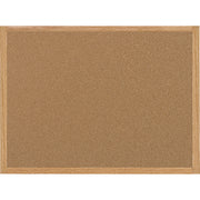Bi-office Oak Frame Cork Bulletin Board, 36" x 48", Natural Cork Surface, Oak MDF Frame, Self-healing, Durable, Resilient, Environmentally Friendly, Rectangle, Wall Mount, 1 Each