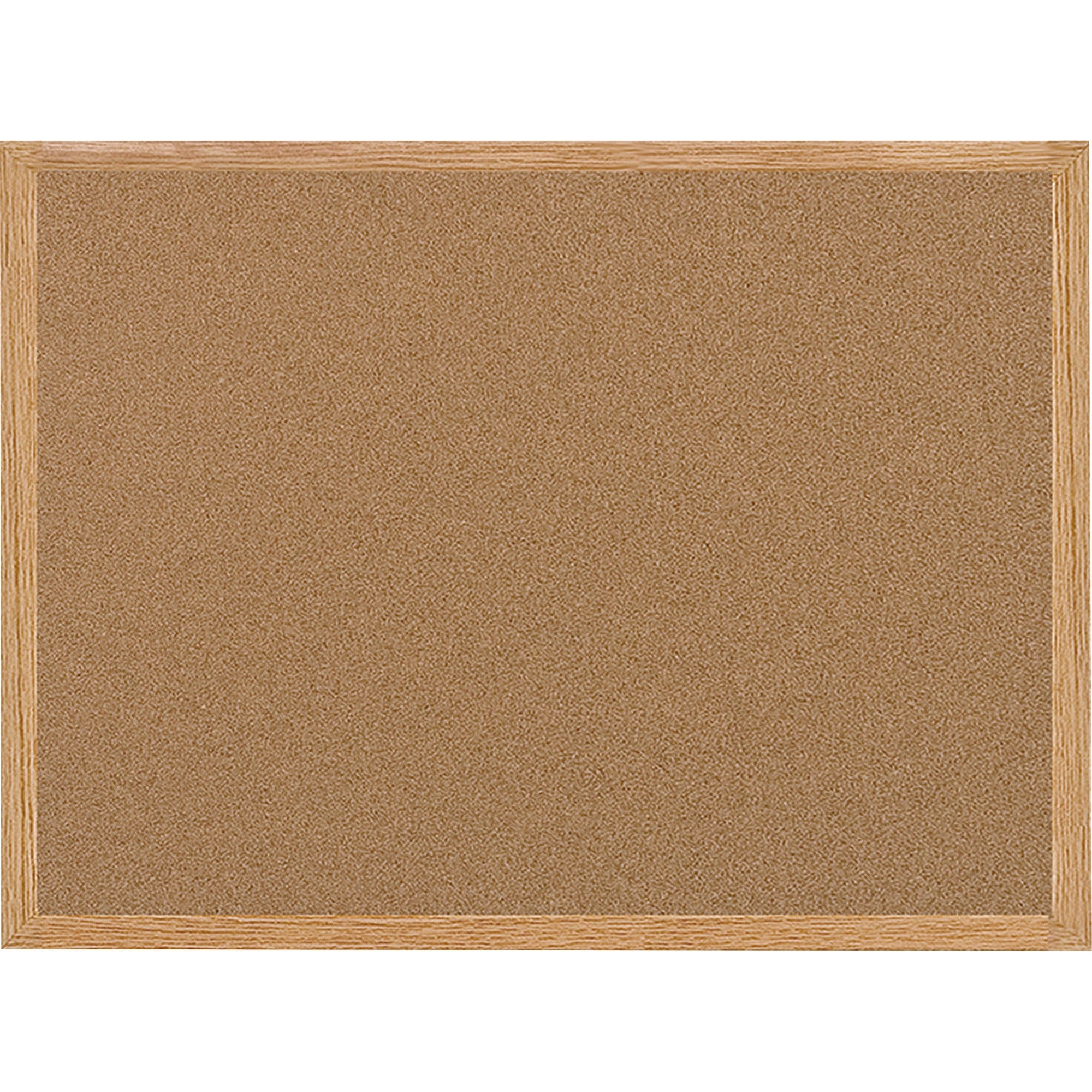 Bi-office Oak Frame Cork Bulletin Board, 36" x 48", Natural Cork Surface, Oak MDF Frame, Self-healing, Durable, Resilient, Environmentally Friendly, Rectangle, Wall Mount, 1 Each