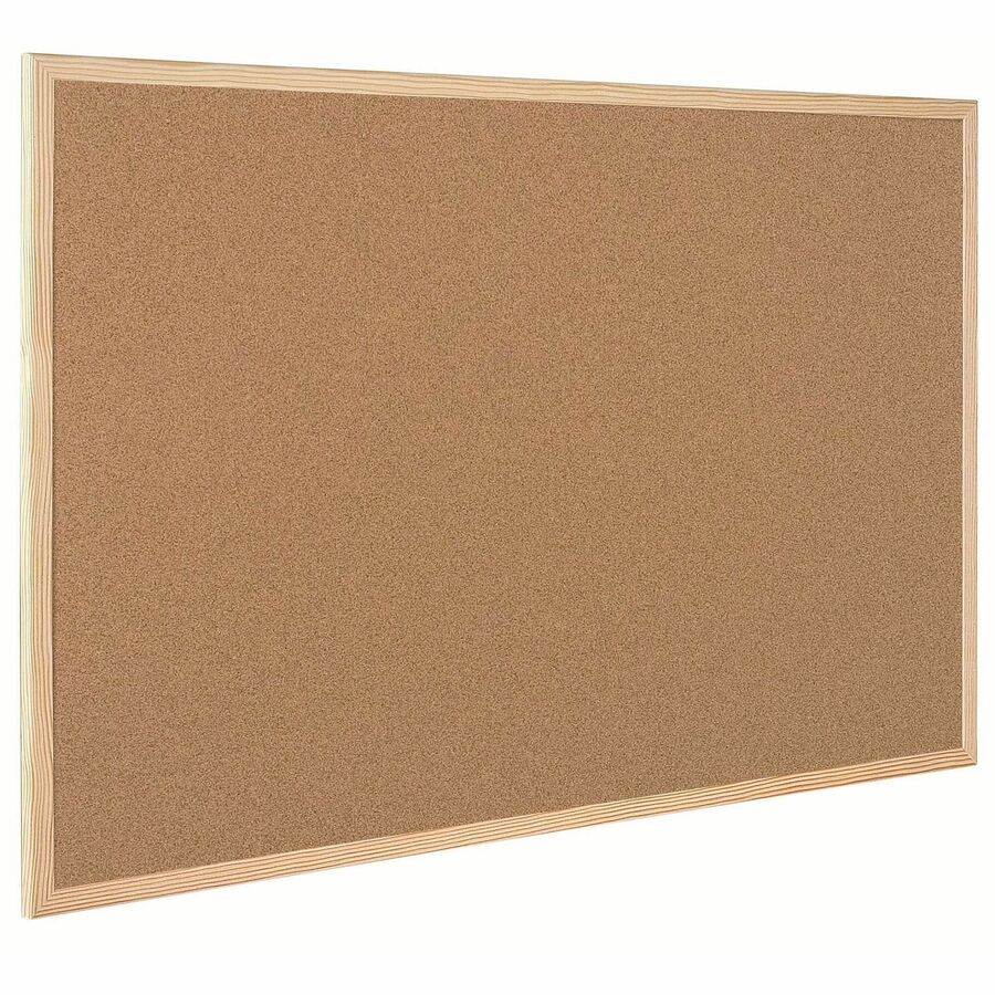 Bi-office Oak Frame Cork Bulletin Board, 48" x 72", Natural Cork Surface, Oak MDF Frame, Self-healing, Durable, Resilient, Environmentally Friendly, 1 Each