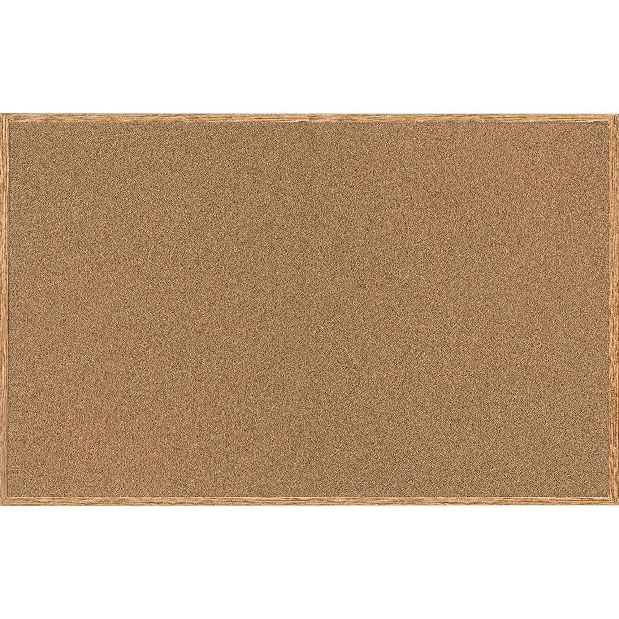 Bi-office Oak Frame Cork Bulletin Board, 48" x 72", Natural Cork Surface, Oak MDF Frame, Self-healing, Durable, Resilient, Environmentally Friendly, 1 Each