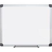 MasterVision Super Value Lacquered Steel Dry Erase Board, 36" x 24", Magnetic, Anodized Aluminum Frame, Includes Pen Tray and Mounting Hardware, 1 Each