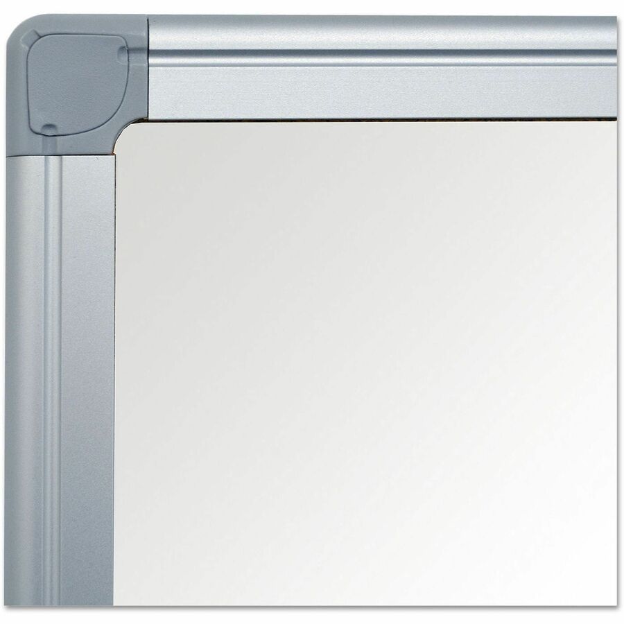 MasterVision Super Value Lacquered Steel Dry Erase Board, 48" x 36", Magnetic, Anodized Aluminum Frame, Rectangle, Horizontal/Vertical Orientation, Includes Mounting Hardware and Pen Tray, 1 Each