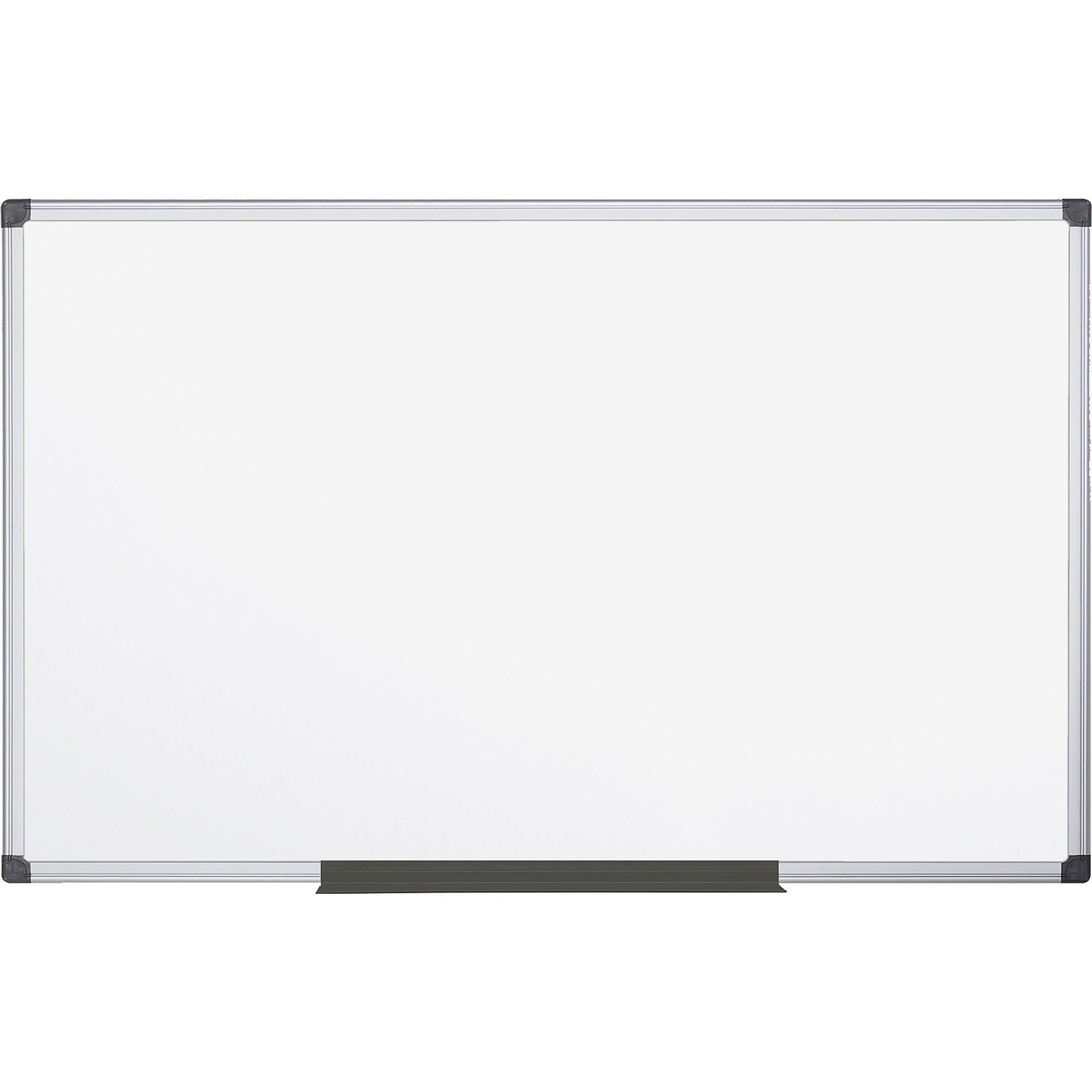 MasterVision Super Value Lacquered Steel Dry Erase Board, Magnetic, 96" x 48", Anodized Aluminum Frame, Rectangle, Horizontal/Vertical, Includes Pen Tray and Mounting Hardware, 1 Each