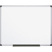 MasterVision Super Value Lacquered Steel Dry Erase Board, Magnetic, 48" x 72", Anodized Aluminum Frame, Rectangle, Horizontal/Vertical, Includes Mounting Hardware and Pen Tray, 1 Each