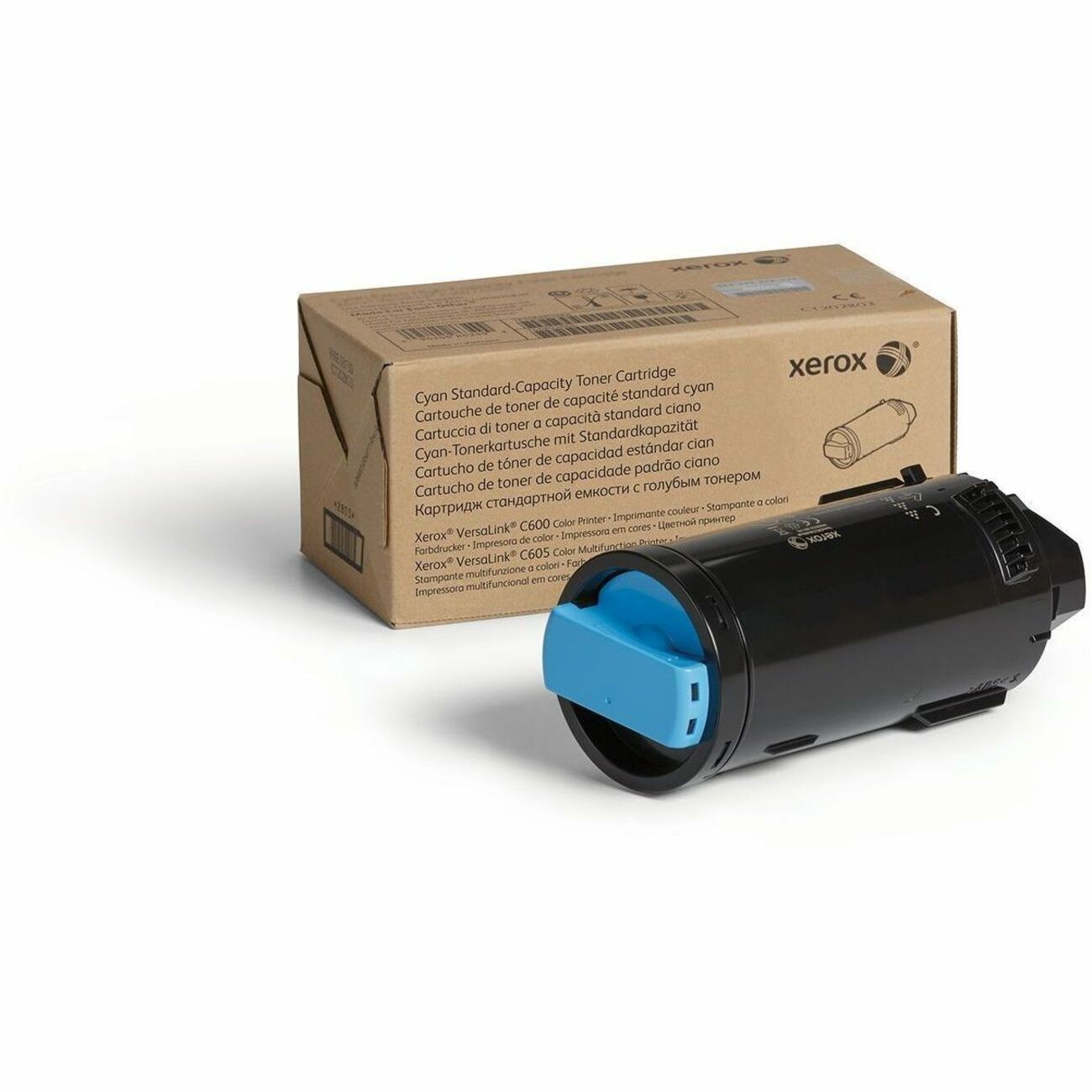Xerox Original Standard Yield Laser Toner Cartridge, Cyan, 6000 Pages, 1 Each