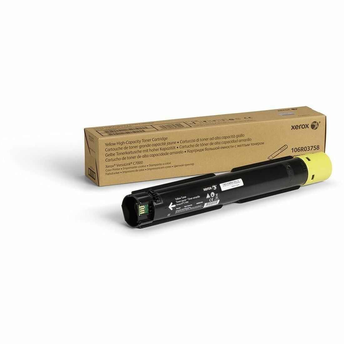Xerox High Yield Yellow Laser Toner Cartridge, 10100 Pages, 1 Each