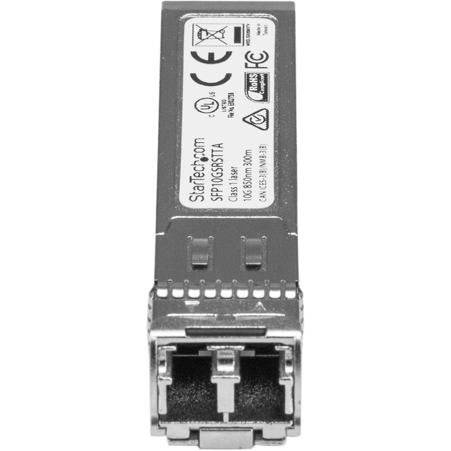 StarTech.com Cisco SFP-10G-SR Compatible SFP+ Transceiver Module, 10GBASE-SR, LC Connector, Multi-mode, 10GbE, Hot-pluggable, TAA Compliant, 1 Each