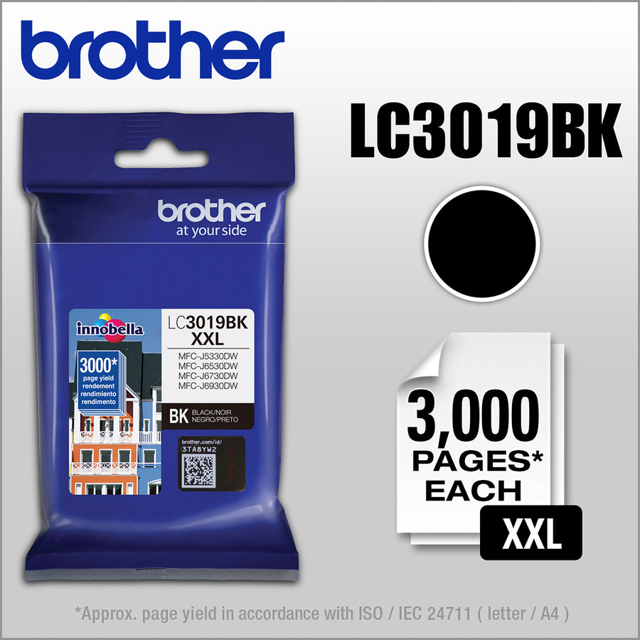 Brother Innobella LC3019BK Original Inkjet Ink Cartridge - Black - 1 Each