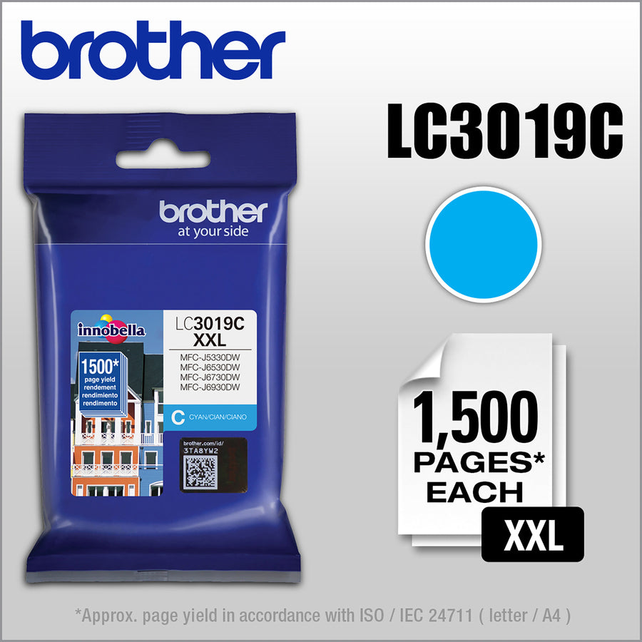 Brother Innobella LC3019C Original Inkjet Ink Cartridge - Cyan - 1 Each