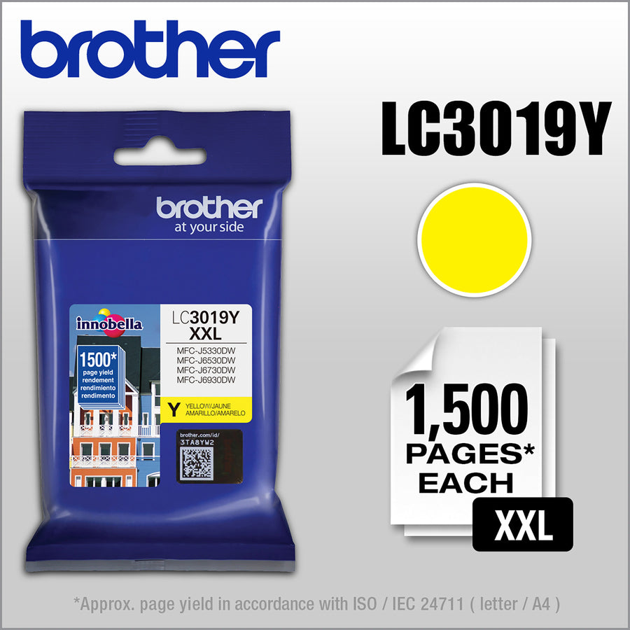 Brother Innobella LC3019Y Original Inkjet Ink Cartridge - Yellow - 1 Each