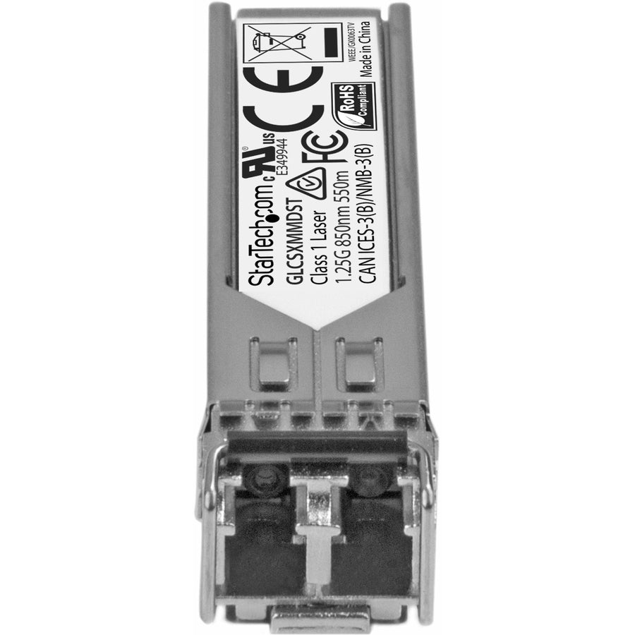StarTech.com Cisco GLC-SX-MMD Compatible SFP Transceiver Module, 1000BASE-SX, LC Duplex, Multi-mode, 1.25Gbps, Hot-pluggable, 1 Each