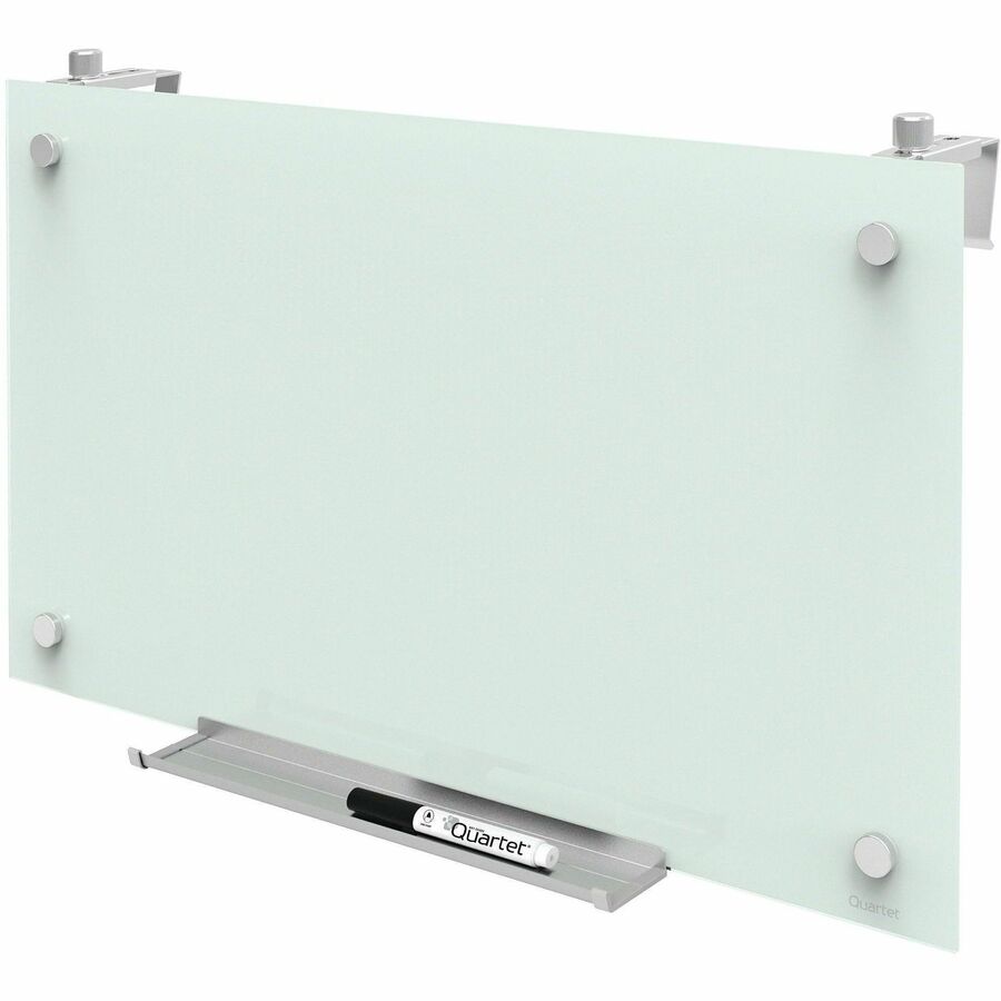 30" (2.5 ft) Width x 18" (1.5 ft) Height - White Tempered Glass Surface - Rectangle - Horizontal/Vertical - Magnetic - 1