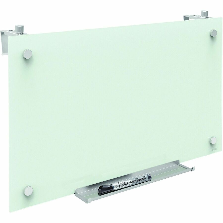 30" (2.5 ft) Width x 18" (1.5 ft) Height - White Tempered Glass Surface - Rectangle - Horizontal/Vertical - Magnetic - 1