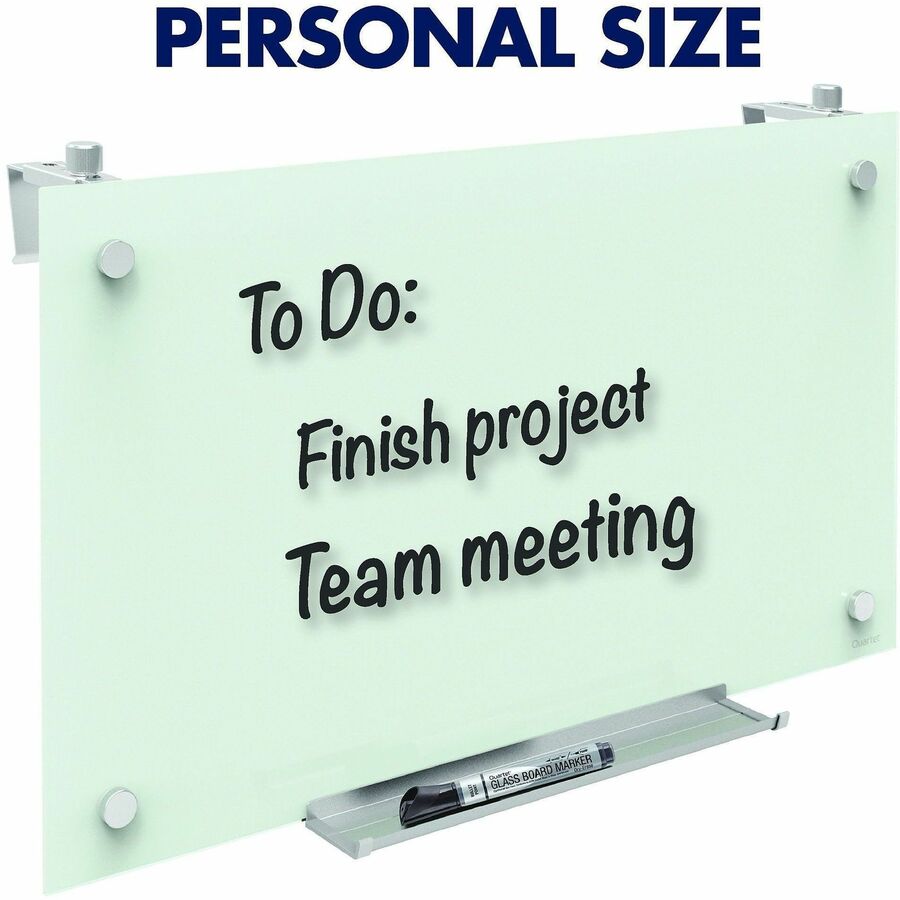 30" (2.5 ft) Width x 18" (1.5 ft) Height - White Tempered Glass Surface - Rectangle - Horizontal/Vertical - Magnetic - 1