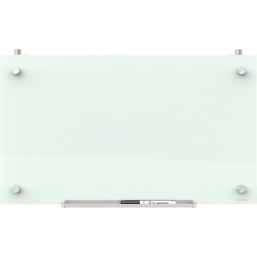 30" (2.5 ft) Width x 18" (1.5 ft) Height - White Tempered Glass Surface - Rectangle - Horizontal/Vertical - Magnetic - 1