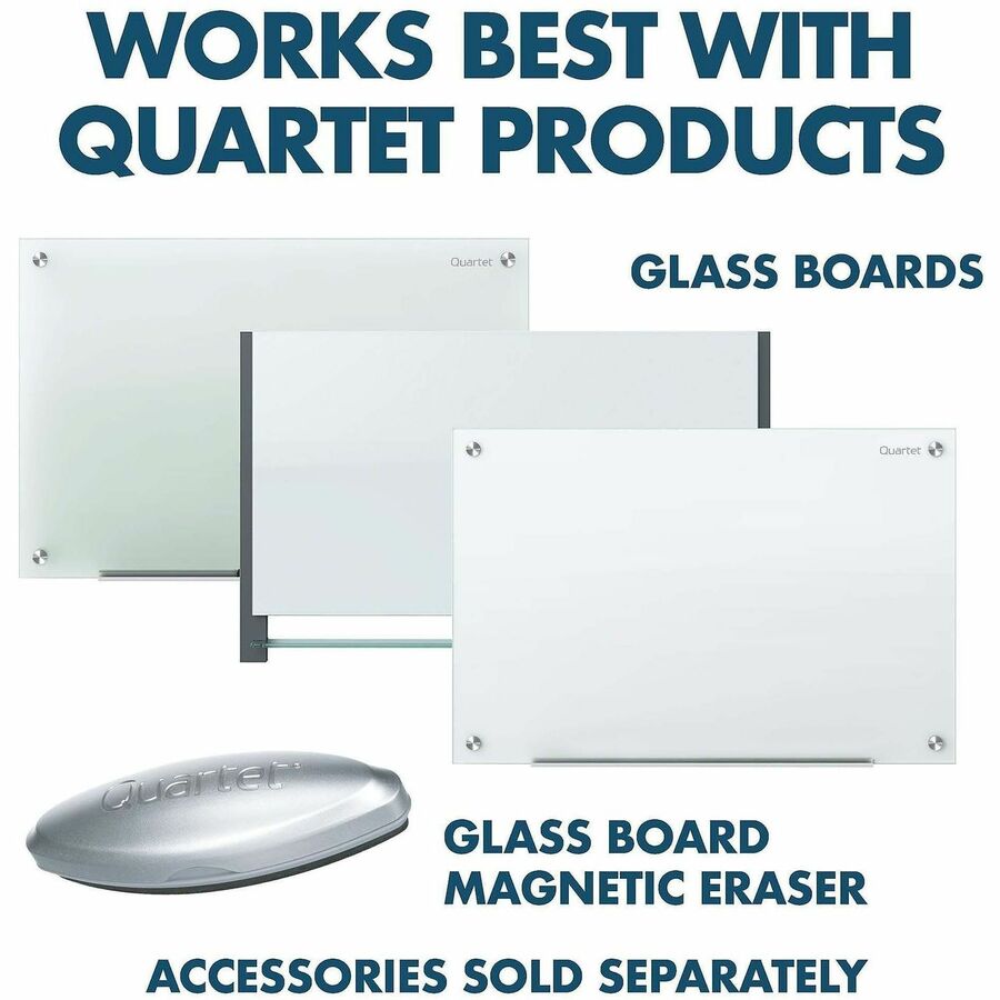 Quartet Premium Dry-Erase Markers for Glass Boards, Bullet Point, Black Ink, 1 Dozen
