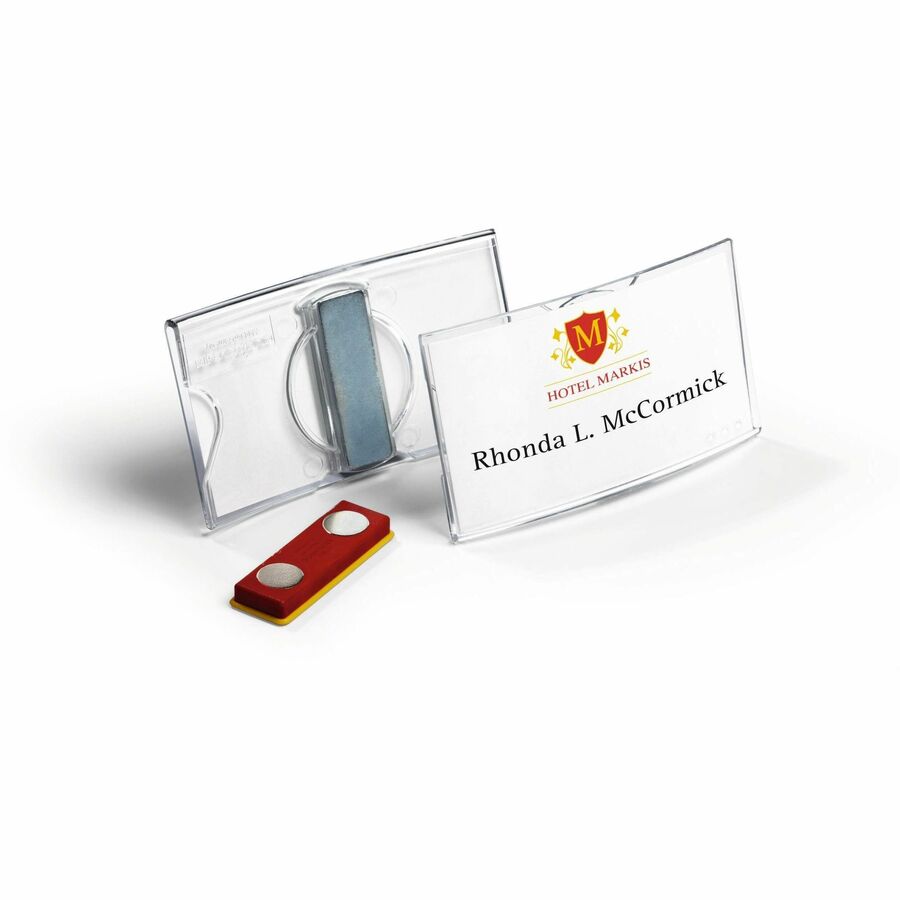 1.6" Height x 3" Width - Acrylic - Transparent - Magnetic - 25 / Box