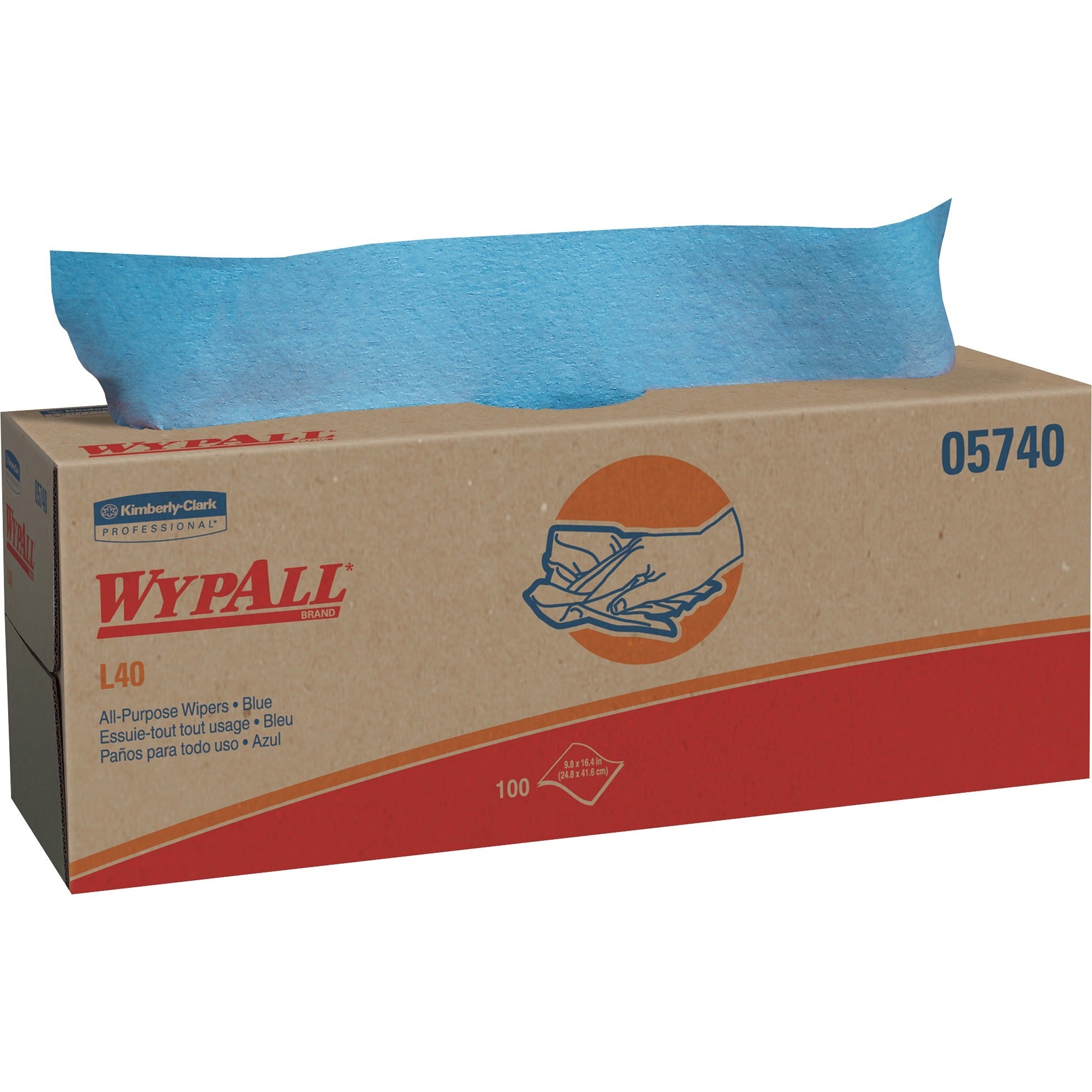 9.80" Width x 16.40" Length - Blue - 100/Box - 9 / Carton