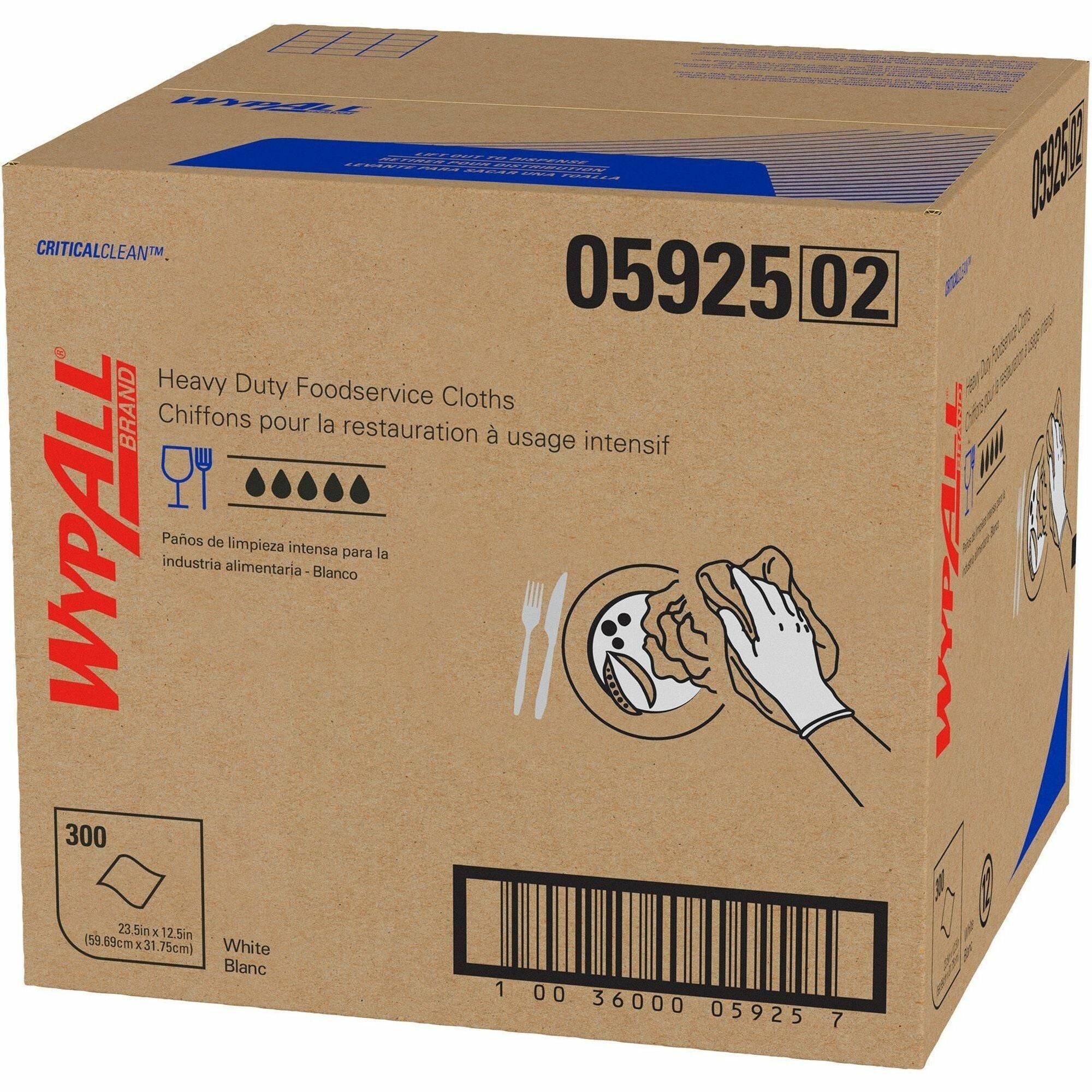 Quarter-fold - 12.50" Width x 23.50" Length - White - Hydroknit - 1 Carton
