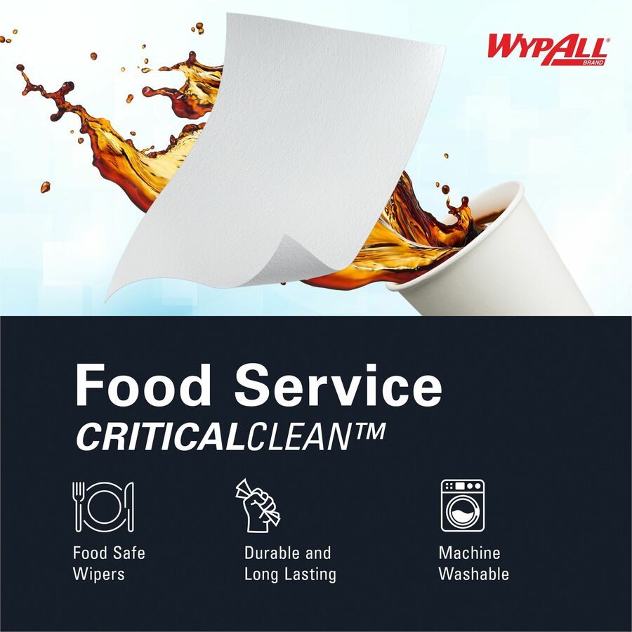 Quarter-fold - 12.50" Width x 23.50" Length - White - Hydroknit - 1 Carton