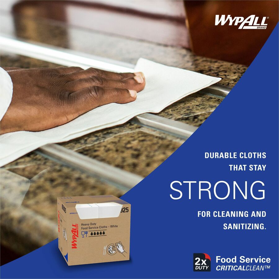 Quarter-fold - 12.50" Width x 23.50" Length - White - Hydroknit - 1 Carton