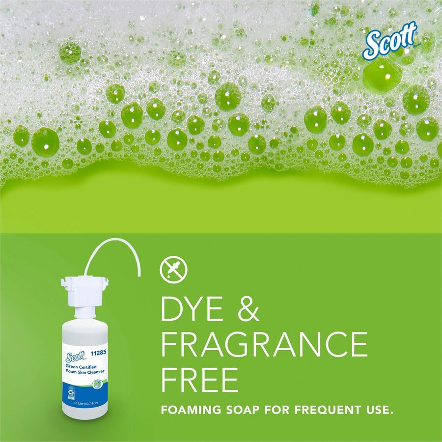 Scott Essential Green Certified Foam Skin Cleanser, Fragrance-Free, Dye-Free, 1.59 Quart, 1 Each