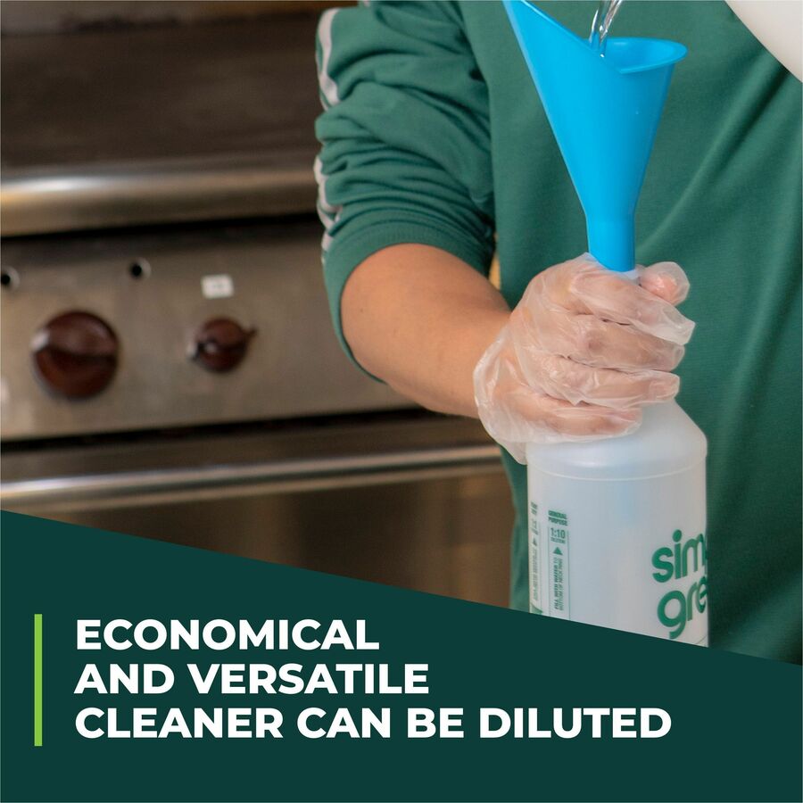 Simple Green Crystal Industrial Cleaner/Degreaser, Concentrate, 640 fl oz (20 quart), Non-flammable, Fragrance-free, Color-free, Clear, 1 Each