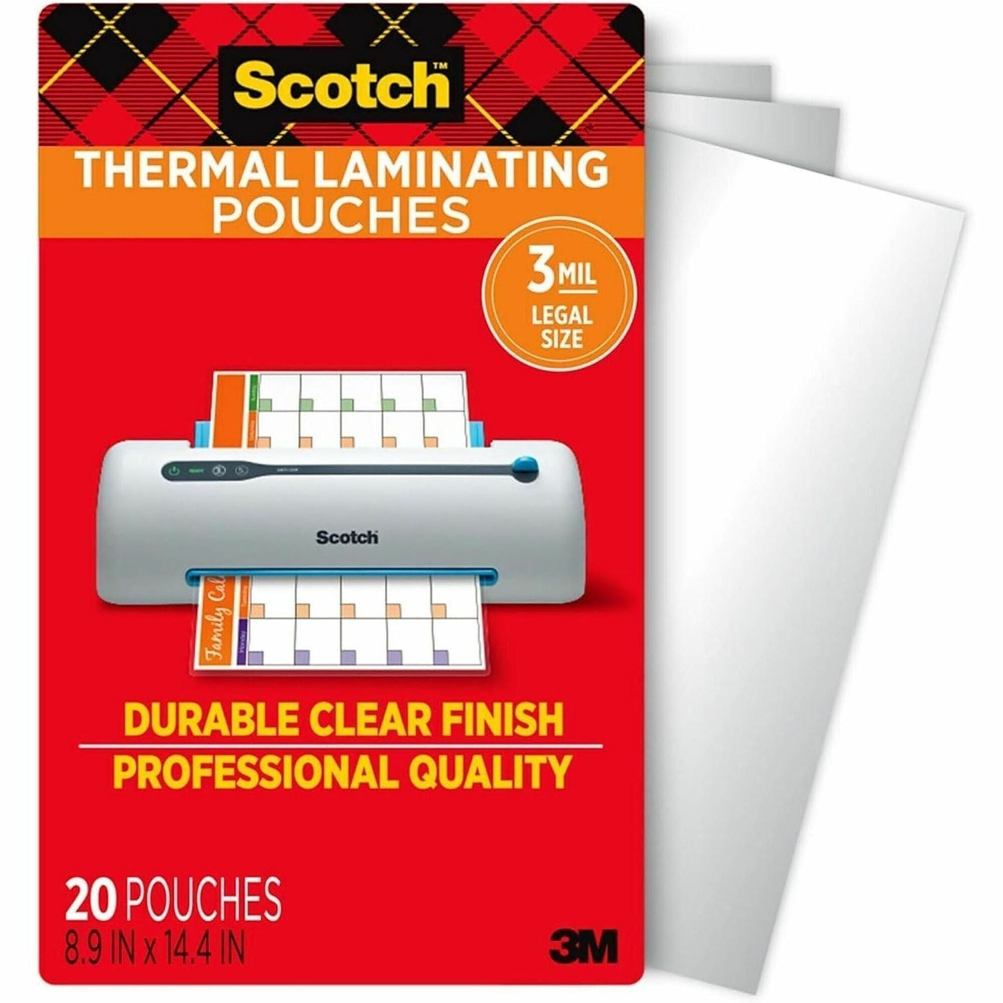 Sheet Size Supported: Legal 8.50" Width x 14" Length - for Sign, Schedule, Artwork, Certificate, Document - Photo-safe, Durable - Clear - 1 Pack
