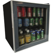 1.60 ft³ - Auto-defrost - Undercounter - Reversible - 1.60 ft³ Net Refrigerator Capacity - 120 V AC - 265 kWh per Year - Black - Freestanding