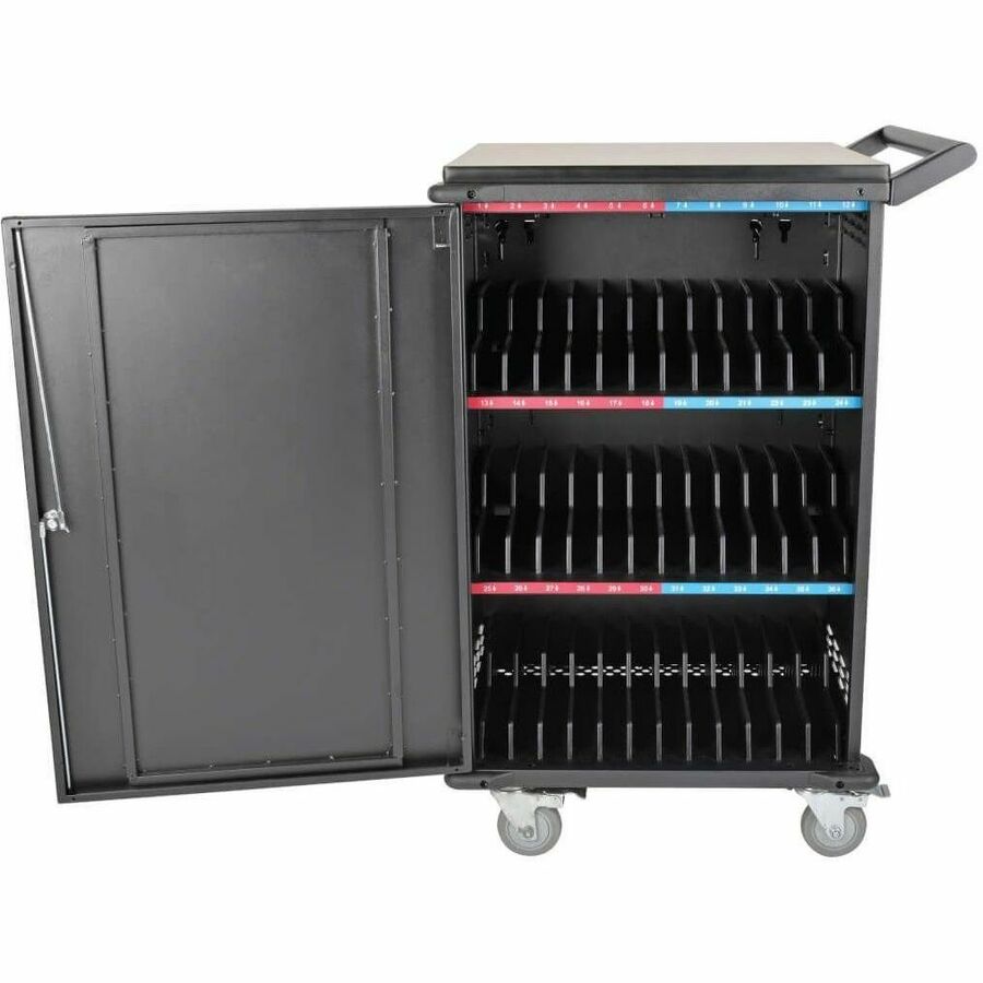 Tripp Lite series 36-Device AC Charging Station Cart for Chromebooks and Laptops, Black