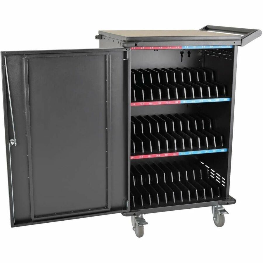 Tripp Lite series 36-Device AC Charging Station Cart for Chromebooks and Laptops, Black