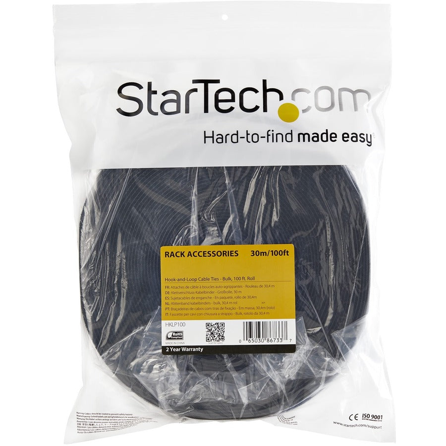 StarTech.com Hook-and-Loop Cable Tie - 25 ft. Roll