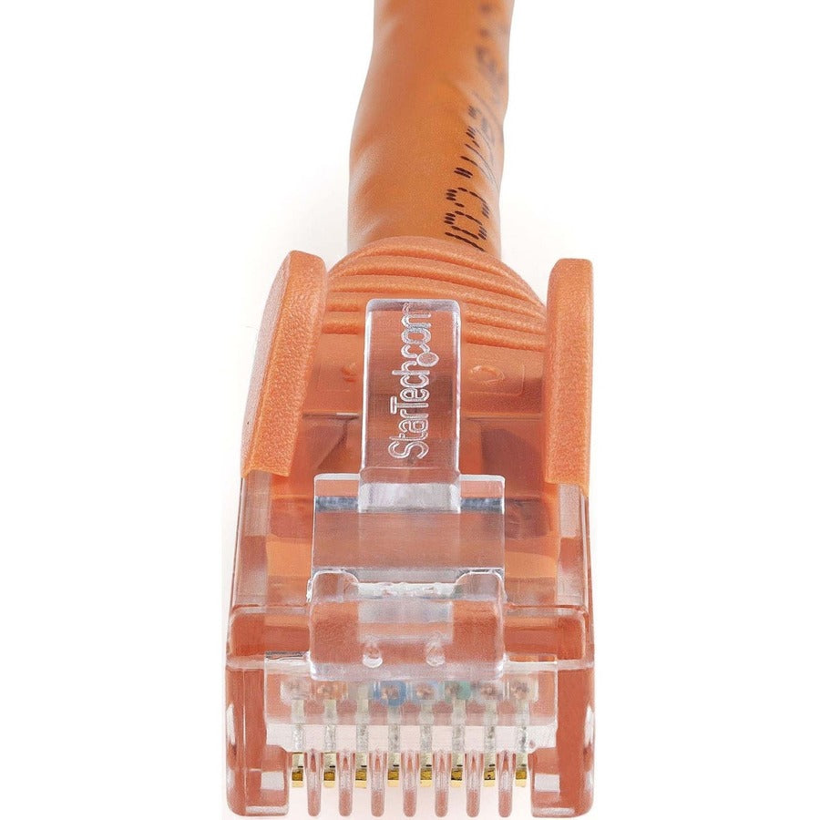 StarTech.com Cat6 UTP Patch Network Cable, 8 ft, RJ-45 Male/Male, 24 AWG, Gold Plated, Snagless, Orange, 1 Each