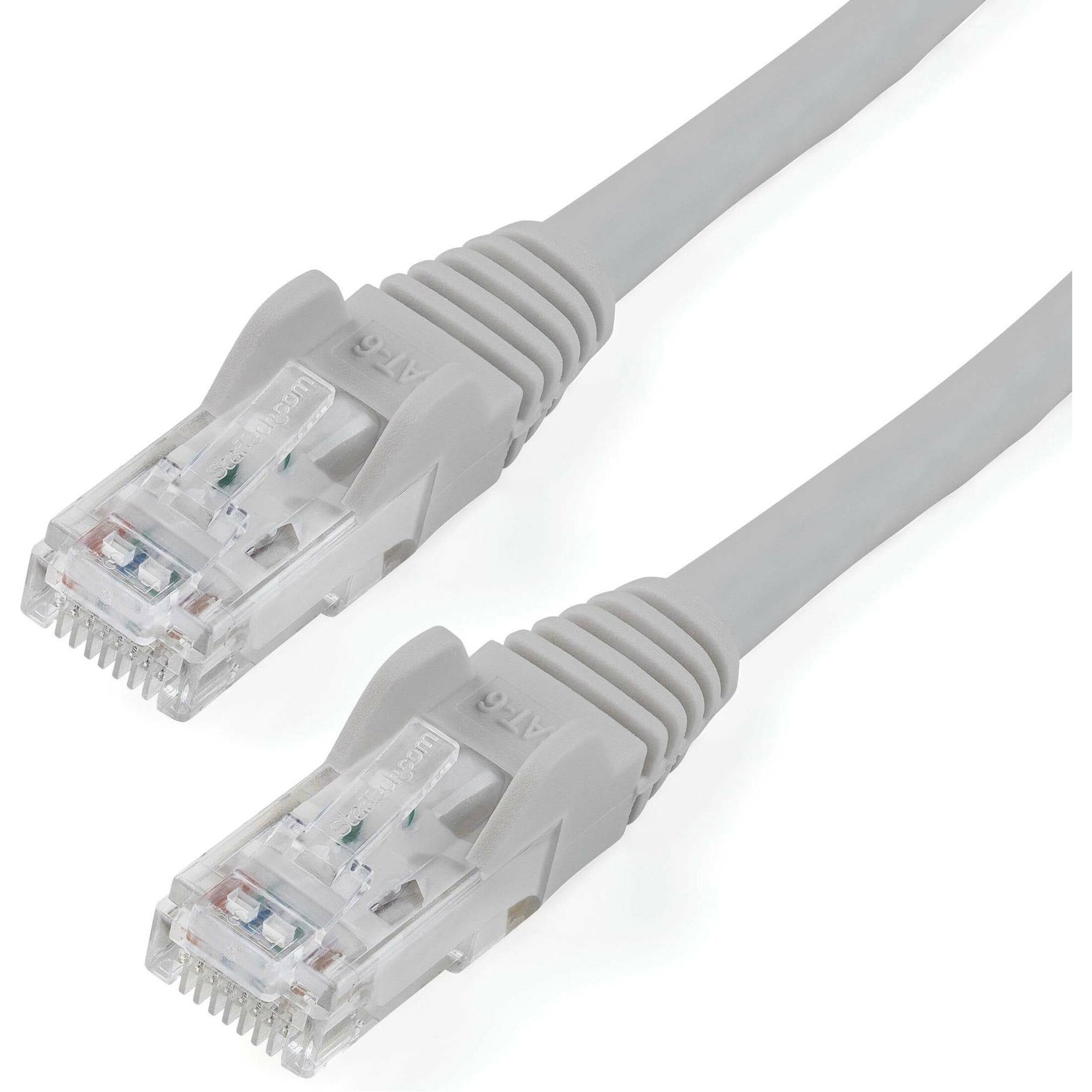 StarTech.com Cat6 UTP Patch Network Cable, 6 ft, RJ-45 Male/Male, 24 AWG, Snagless, Gold Plated Contacts, Gray, 1 Each